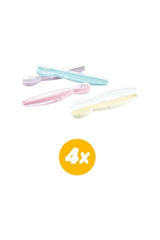 Kapaklı Plastik Diş Fırçalığı Yolculuk İçin Pratik Banyo Malzemesi Muhafaza Kabı 4 Adet
