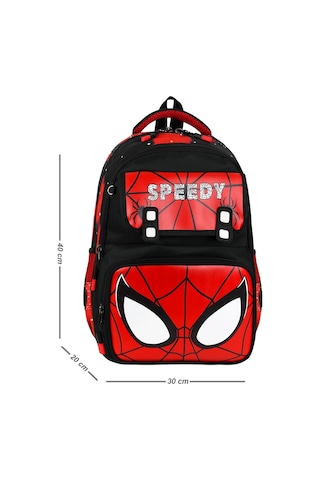 Spiderman Okul Çantası - Beslenme Çantası - Kalem Çantası Üçlü Set - Suluk&matara Çok Renkli