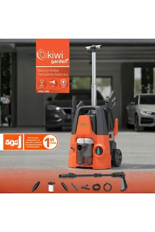 Kiwi KGCC 590 Yüksek Basınçlı Araba Yıkama Makinesi (130 Bar) ve Elektrik Süpürgesi 2’si 1 Arada