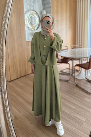 Luna Etekli Modal Takım - Haki Haki