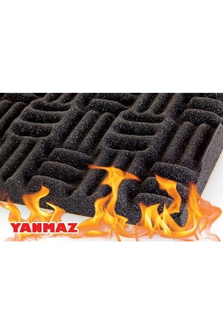 Ses Yalıtımı Akustik Labirent Sünger Yanmaz 30 MM 50 x 50 CM Bantlı