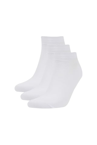Defacto Erkek Dikişsiz 3lü Bambu Patik Çorap C0109axnswt1 Beyaz-wt1
