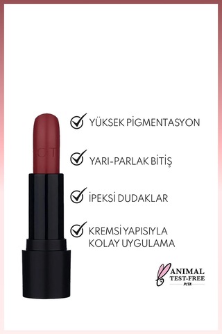 Note Deep Impact Lipstick Kremsi Dokulu Yarı Parlak Ruj 11 Vibrant Pink - Kırmızı Vibrant Melon