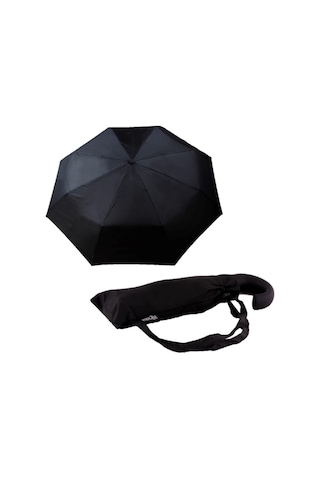 Zeus&Co. Siyah J Saplı Rüzgarda Kırılmayan Tam Otomatik Şemsiye (363350533) Siyah