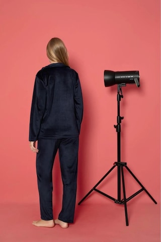 Charme Kadın Kışlık Gömlek Yaka Kadife Pijama Takımı P301/515- 1 Adet Koyu Lacivert