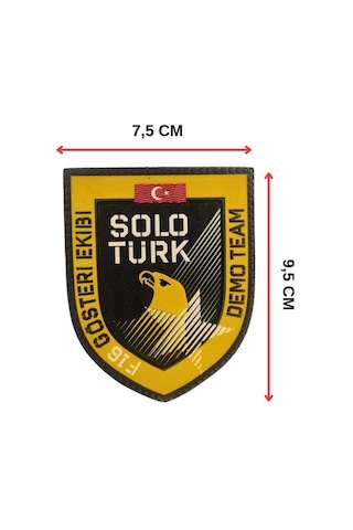 Single Sword Solotürk Gösteri Ekibi Plastik Arma Patch 7,5 X 9,5 Cm, Arkası Cırtlı Diğer