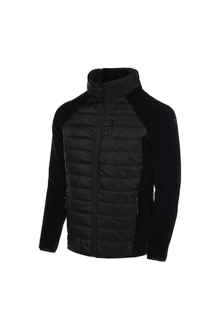 Ghassy Co. Erkek Hafif Şişme Tam Fermuarlı Polar Ceket Siyah R.A.Y