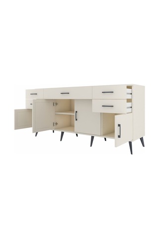 Hyperion Konsol Tek Raflı 5 Çekmeceli 4 Kapaklı 176x44x83 Aytaşı-aytaşı Aytası