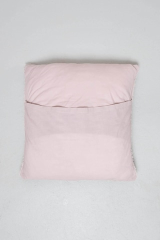 Peraluna Foam Pıllow Şifon Şerit Triko Yastık Kılıfı 45x45 Cm Bej - Bej