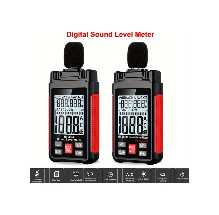 Willowhaven Ht602a Profesyonel Dijital Ses Ölçer 30-130dba Aralığı Pil İle Çalışan