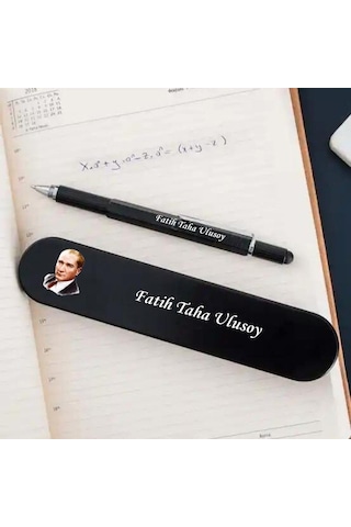 İsme Özel Çok Amaçlı Atatürk Baskı Kutulu Tükenmez Kalem