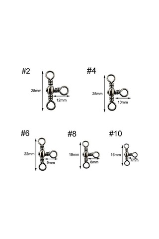 115 Pc / Box Şişe Şişesi Üç Çapalı Döner Paslanmaz Çelik Balıkçılık Karakter Yüzüğü, Boyut:115 Adet / Kutu