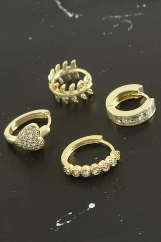 Tragus Zirkon Taşlı Halka Piercing 1 Adet Çok Renkli