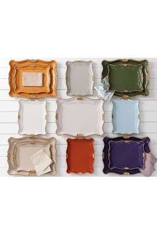 Madame Coco Camelote Varaklı Küçük Tepsi 1plse032