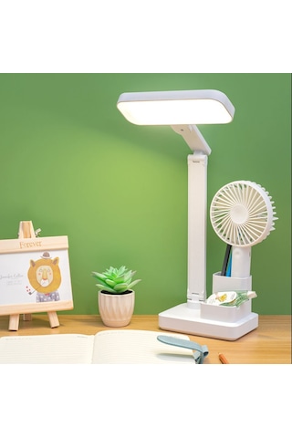 3 Renkli Kalemlikli Telefon Tutuculu Masa Lambası Okuma Işığı Çok Renkli