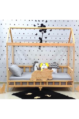 Markaawm Markaawm Çocuk Karyola Doğal Çam Montessori Yatak Bebek Beşiği Akçaağaç