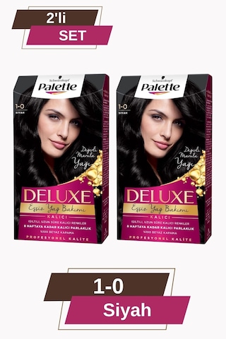 Palette Deluxe 1 - 0 Siyah X 2 Adet Saç Boyası