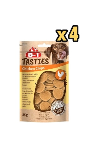 8in1 Tasties Chicken Chips Tavuk Cipsi Köpek Ödülü 4 x 85 G