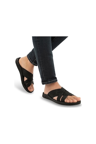 Muya Tiger Anatomik Dört Mevsim Erkek Terlik Siyah 40 Siyah