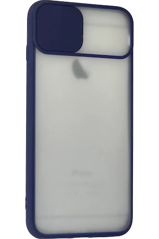 Newface Apple Apple iPhone Uyumlu  6 Plus Kılıf Palm Buzlu Kamera Sürgülü Silikon - Lacivert