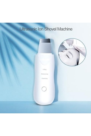 Ultrasonik Cilt Scrubber Derin Soyma Kürek Yüz Gözenek Temizleyici Yüz Cilt Scrubber Asansör Makinesi Yüz Temizleme Makinesi Cilt Scrubber Hztps3 Beyaz