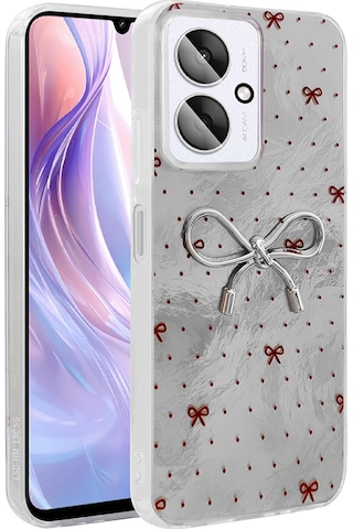 Xiaomi Poco C65 Kılıf Kamera Korumalı Figürlü Zore Ponti Silikon Kapak Açık Mavi