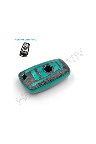 Bmw F10 F15 F16 F20 F30 F18 F25 Serisi Anahtar Kılıfı Süperlüx Keyless Yeşil