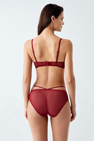 Luw 6122 Bordo Dolgulu Sütyen Külot 2Li Takım Bordo