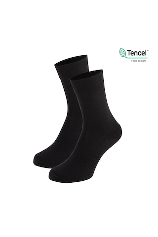 Allunique Unisex Ekstra Yumuşak Dikişsiz Siyah Soket Çorap Siyah