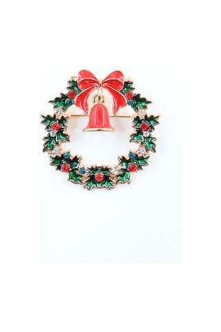 Noel Baba Çan Broş. Yılbaşı Çelenk Broş. Yılbaşı Çan Broş. Kadın Broş. Erkek Broş. Broş. Unisex Çok Renkli