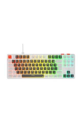 Rampage Yoru Tkl Gri/beyaz Rgb Red Swich Q Mekanik Oyuncu Klavyesi