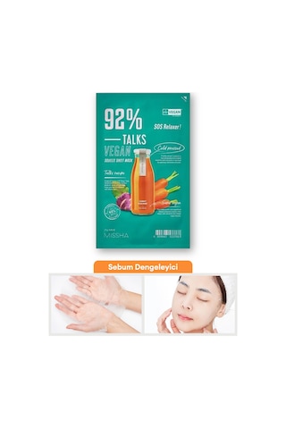 Missha Talks Vegan Squeeze Sheet Mask Hassas Ciltler içinKarşıtı Vegan Yaprak Maske - Sos Relaxer