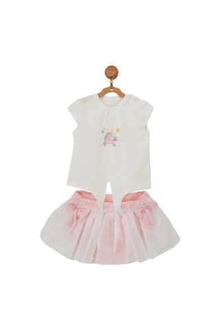 Dear Enika Andywawa Kız Bebek Unicorn Motifli Bağlama Detaylı Alt Üst Takım Ac22718 001