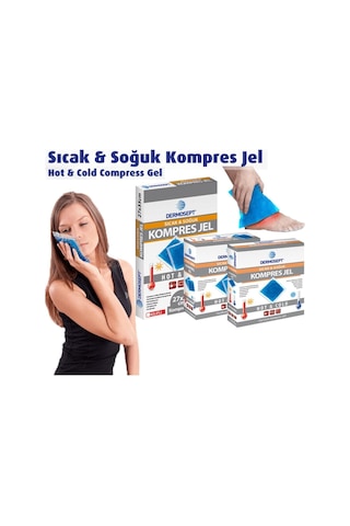 Dermosept Sıcak Soğuk Termo Jel Kompres Buz Jel Termojel 4'lü 13 x 26 CM