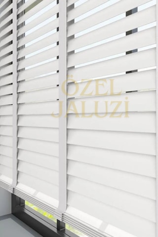 Beyaz 50 Mm Ahşap Jaluzi Beyaz