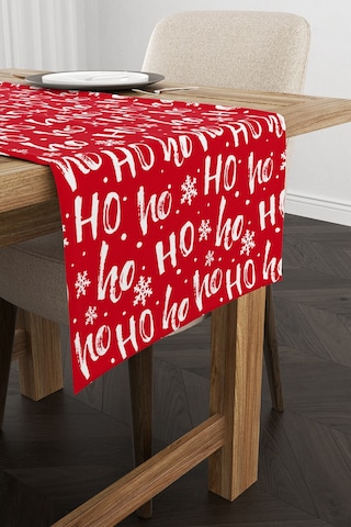 Kırmızı Beyaz Yılbaşı Temalı Dijital Baskılı Runner Cgh791-Rn