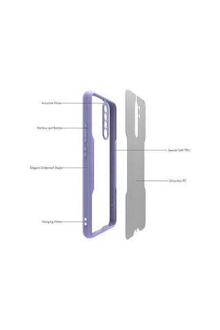 Redmi Note 8 Pro Kılıf Parfe Kenarları Pastel Renk Silikon Kılıf Mor