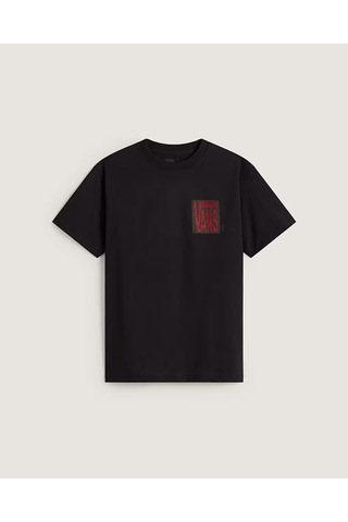 Stretch Stack Crackle Ss Tee Erkek Siyah T-shirt - Vn000swe Siyah