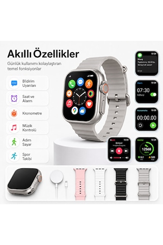 Hiltech T20 Ultra 2 49 MM 4 Kordonlu Akıllı Saat (İthalatçı Garantili)