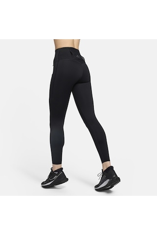 Nike Trail Go 7/8 Yüksek Destekli Kadın Koşu Taytı Sıkı Ve Dar Kalıptır Extra Çantalıdır -sportxstore Siyah