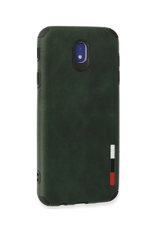 Newface Samsung Galaxy Uyumlu J7 Pro / J730 Kılıf Loop Deri Silikon Semeglbl - 21 - Yeşil