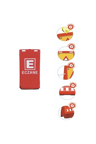 Eczane Baskılı Çift Yön Ultra Levhalı Reklam Dubası Kırmızı Renk 7.5 Kg