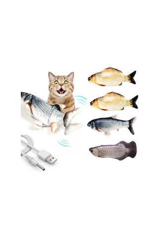 Buğz Hareketli Balık Kedi Oyuncağı Şarjlı