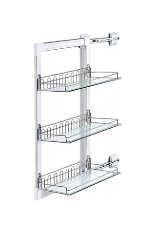 Sese Dolap İçi Ayakkabılık 3 Katlı Modül 40cm Krom 1000-14-09-01 Çok Renkli