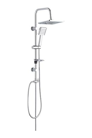 Tema Rain Plus Tetra Sürgülü Banyo Duş Takımı Seti Paslanmaz Boru Krom