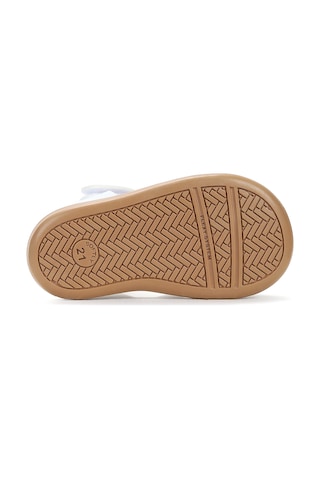 Kiko Kids Lonpe İlk Adım Cırtlı Erkek Bebek Sandalet Beyaz Beyaz