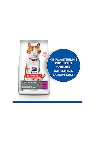 Hill's Scıence Plan Ördekli Kısırlaştırılmış Yetişkin Kedi Maması 3 Kg