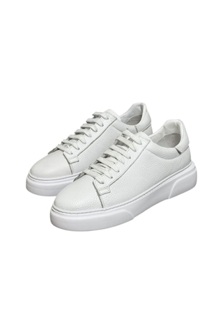 Taşpınar %100 Hakiki Deri Ortopedik Yazlık Hafif Erkek Rahat Günlük Sneaker 38-47 Beyaz