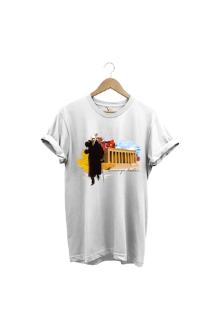 Atatürk Anıtkabir 10 Kasım 29 Ekim 23 Nisan 19 Mayıs Cumhuriyet Sonsuza Kadar Regular Fit T-shirt Beyaz