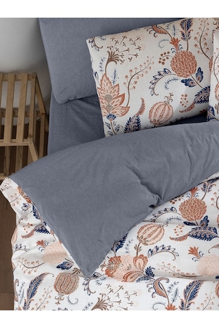 Mystory Home  Lastikli Çarşaflı Tek Kişilik Nevresim Takımı Etro